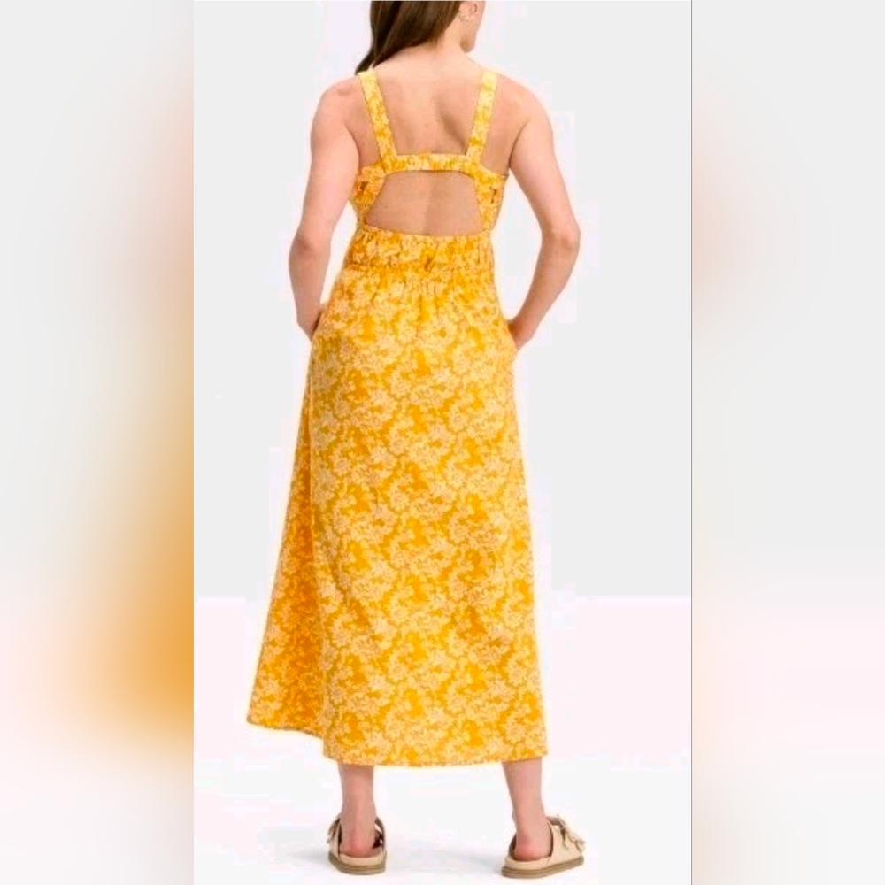 NWT UT Yellow Floral Sleeveless Maxi Dress Size XXL - Picture 7 of 13